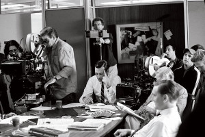 John Hamm on Mad Men set