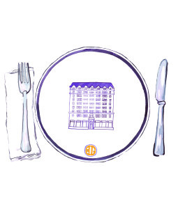 Illustration for pan-seared chicken Bergdorf Goodman Cookbook